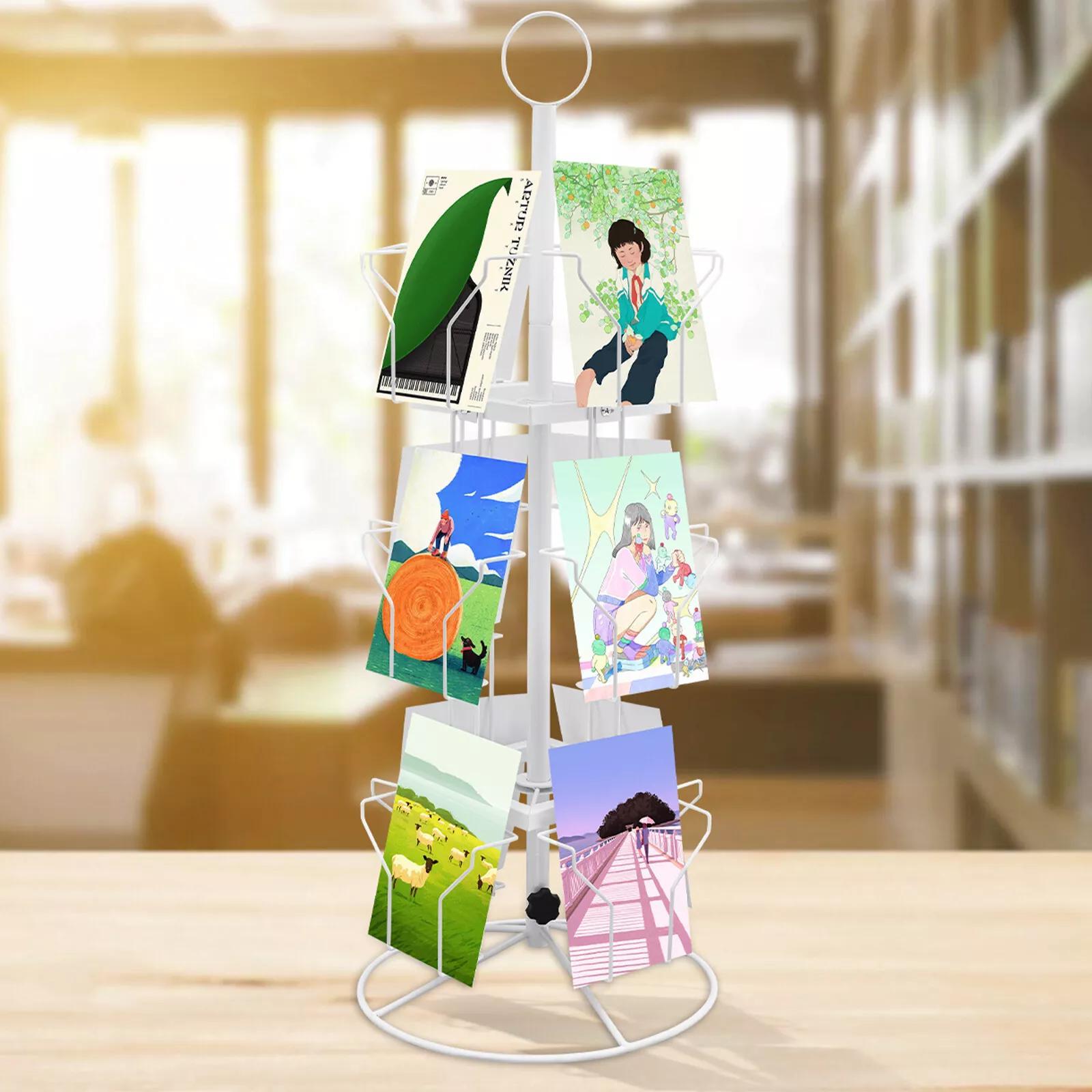 Clear Acrylic 5-Tier Card Display Stand (2 Pack) - For Trading Cards, Greeting Cards, PSA Slabs, Photos, Tabletop Rack