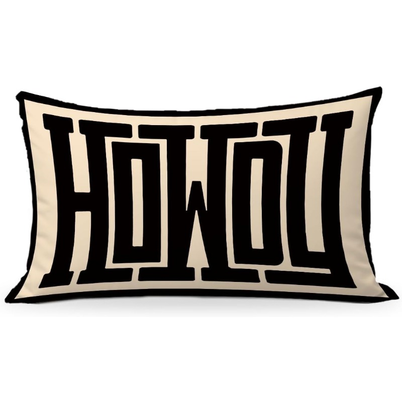 TEMU 1pc Howdy Pillow Cover Western Southwestern Style With "howdy" Lettering & Southwestern Patterns - Cowgirl Decor 12x20 Suitable For Bedroom,