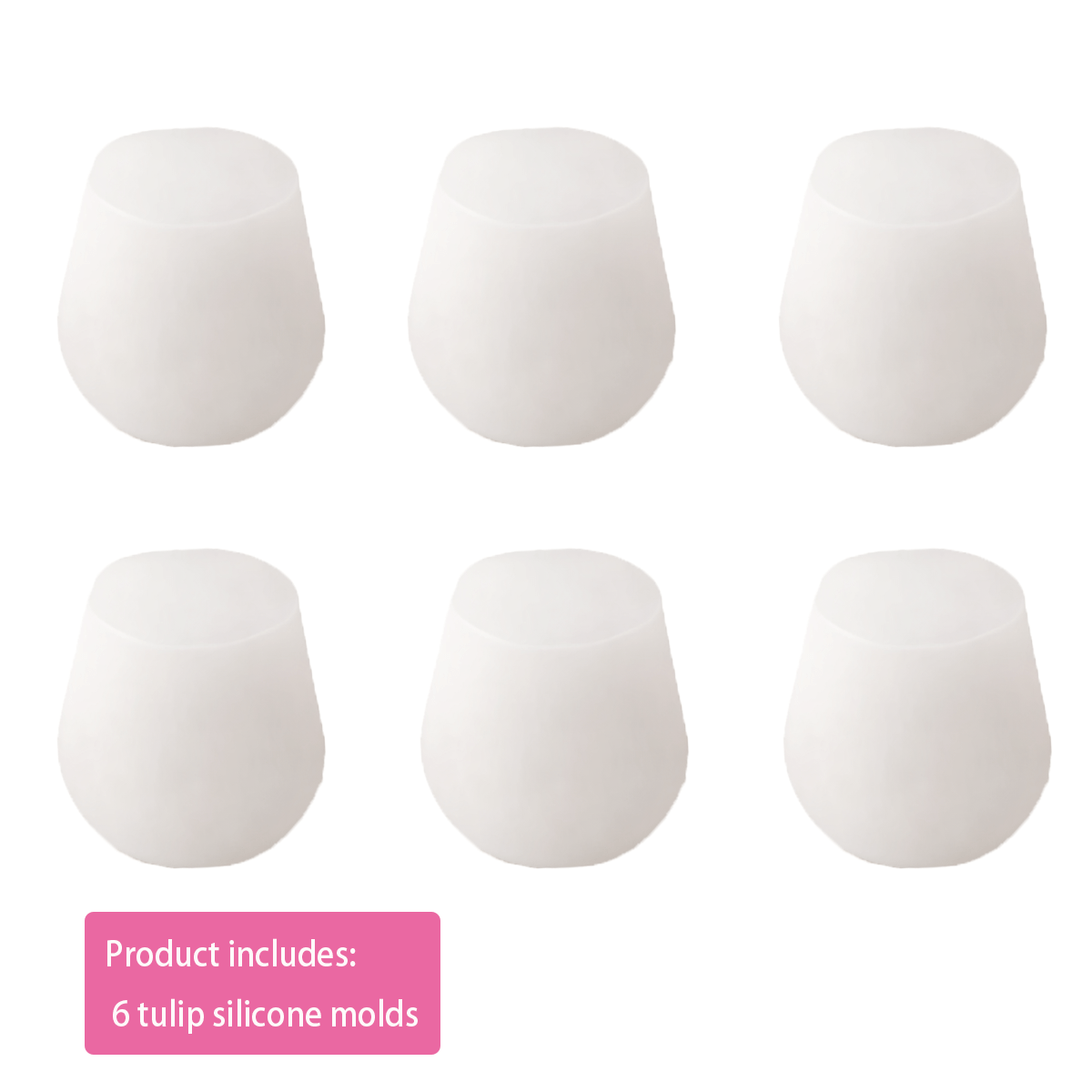 TEMU 6pcs Realistic Tulip-shaped Candle Mold Suitable For Candle Making, Heat-resistant Silicone Flower Molds With Multi-use For Diy Crafts, Wedding