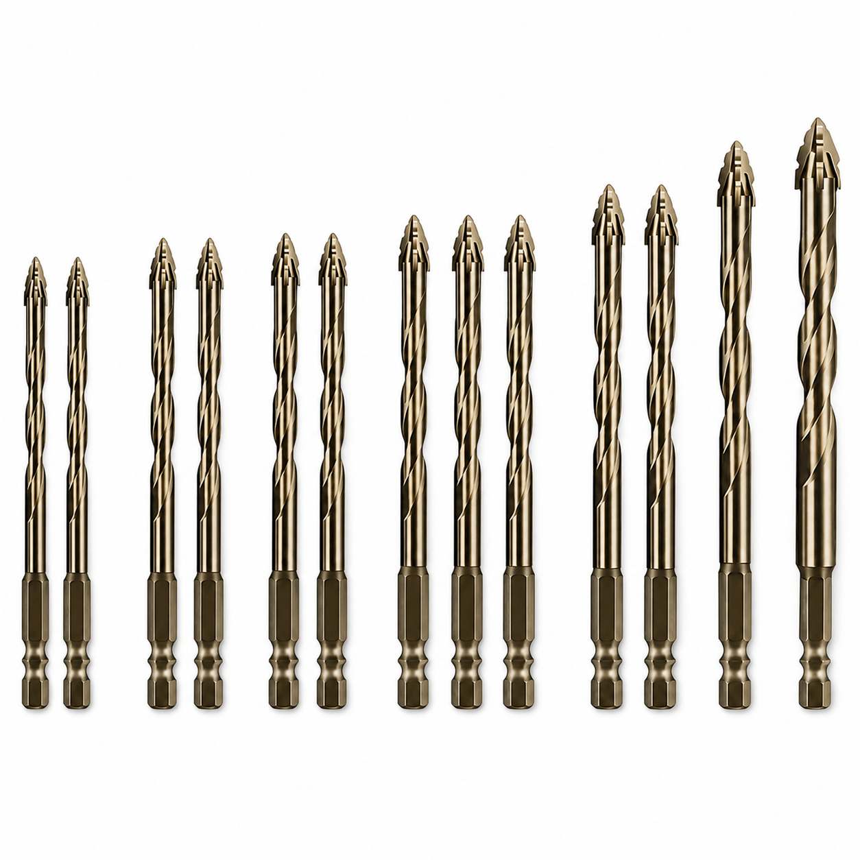 TEMU 13pcs Alloy Steel Drill Bit Set| High-quality Professional Drill Bits Suitable For Concrete, Stone, Stainless Steel, And Drywall- Designed With