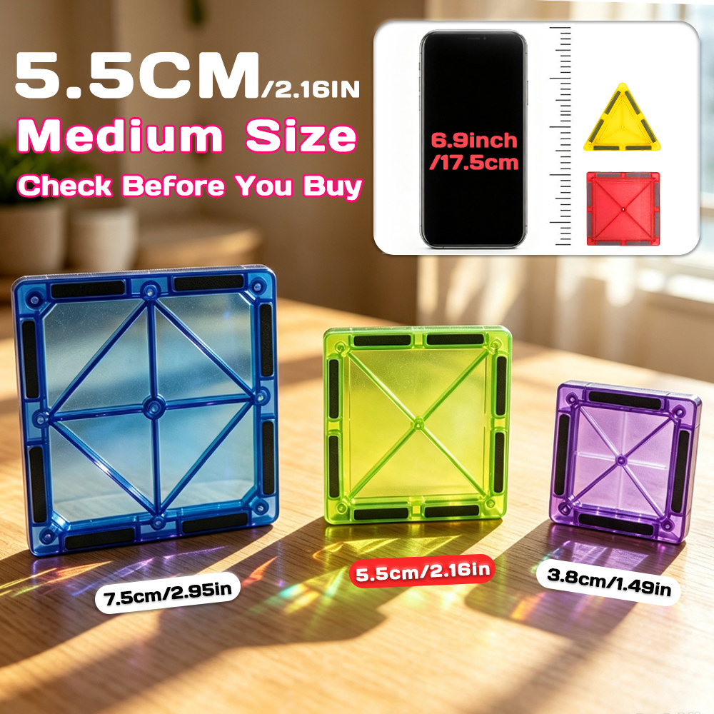 Magnetic Building Blocks Educational Sensory Designer Set for Creative Learning
