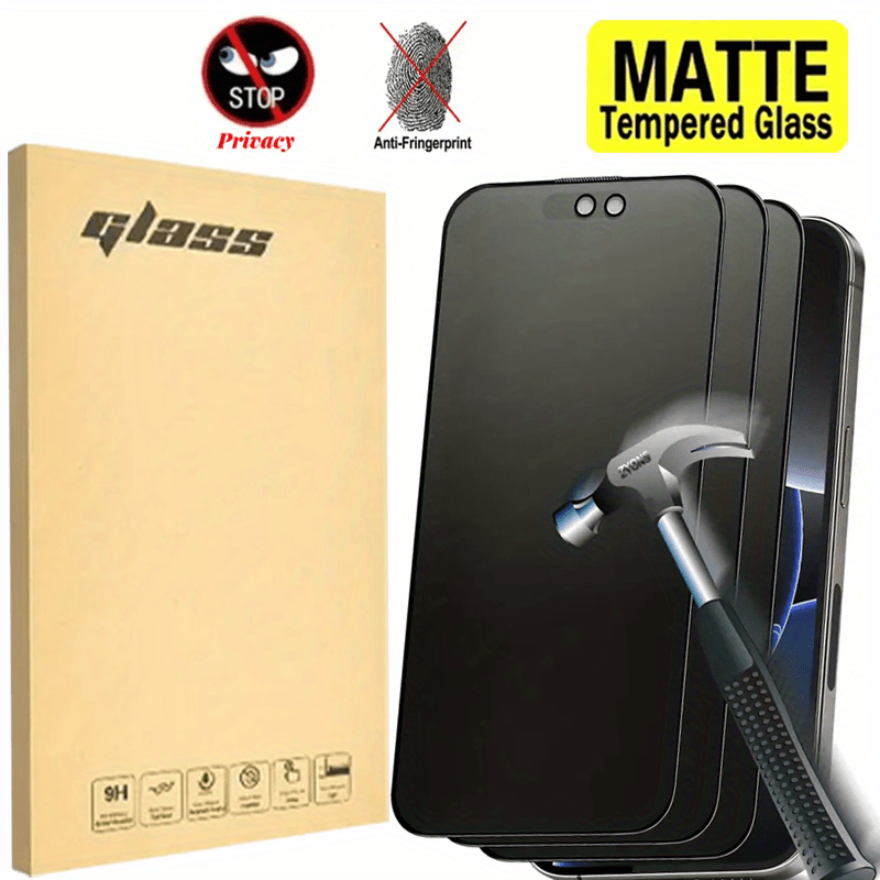 Pack De 2 Protections D'écran Verre Trempé Pour IPhone - Anti-rayures Et Anti-espion, Neuf