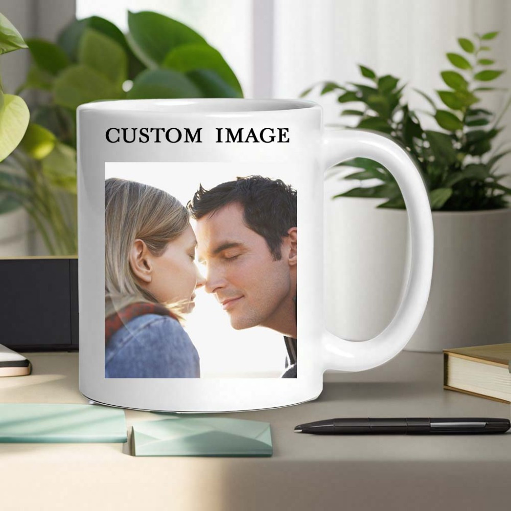 

Personalized 11oz Ceramic Coffee Mug - Custom Photo & Text, Perfect Gift For On Christmas, Valentine's Day & More - Dishwasher Safe, Reusable In Multiple Colors