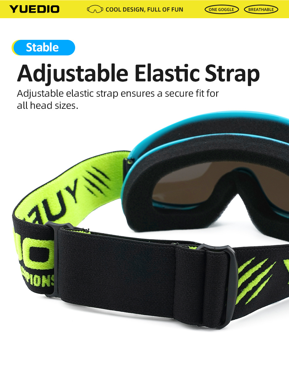 Kids Ski Goggles Youth Snowboard Goggles Childrens Snow Glasses Winter Sports Eyewear TPU Frame PC Lens