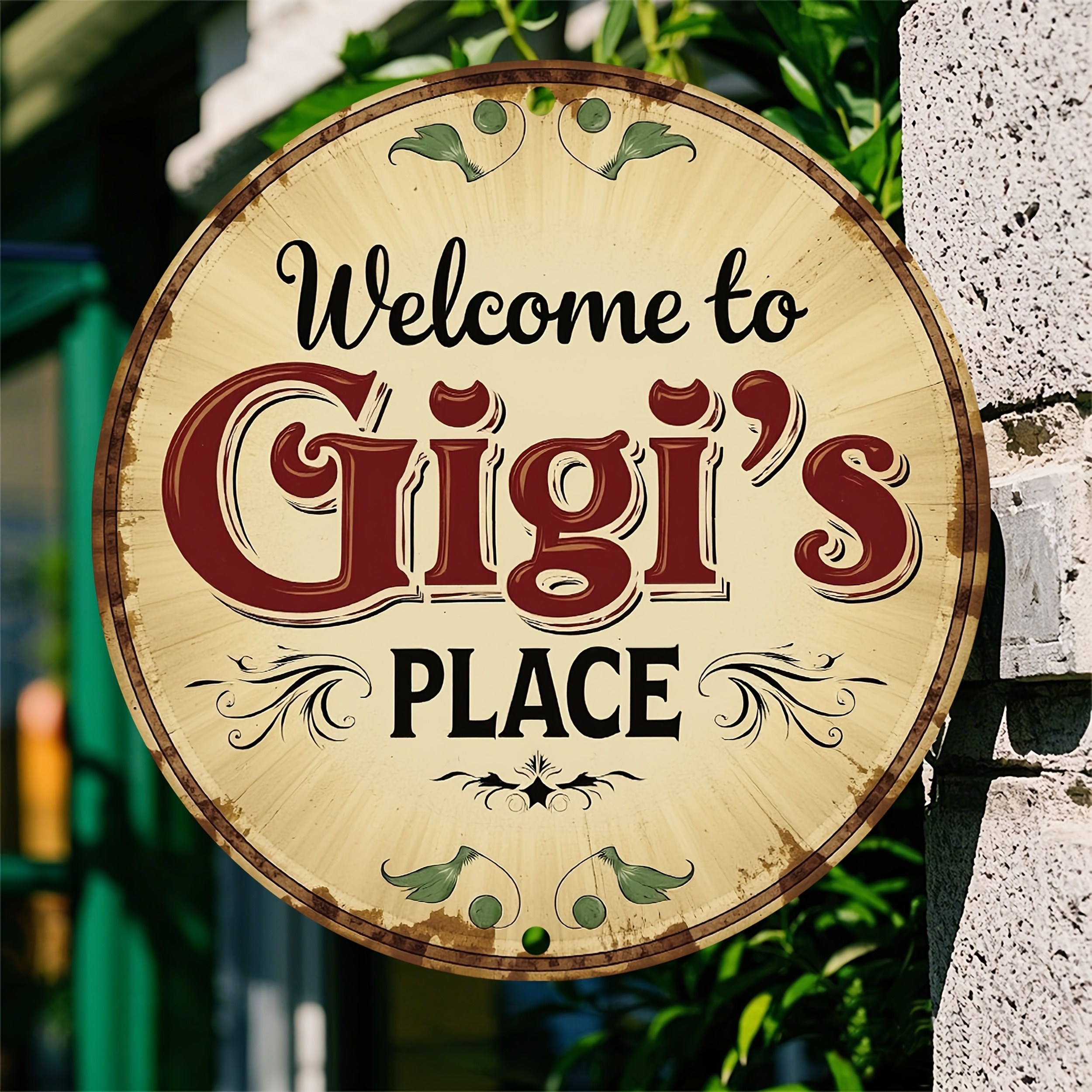 TEMU 2d Flat Retro Aluminum Wall Plaque- 8x8inch American Welcome Sign, Suitable For Kitchen, Bedroom, Office, Garden, Garage Country Style Decoration (no Power Required), 1pc