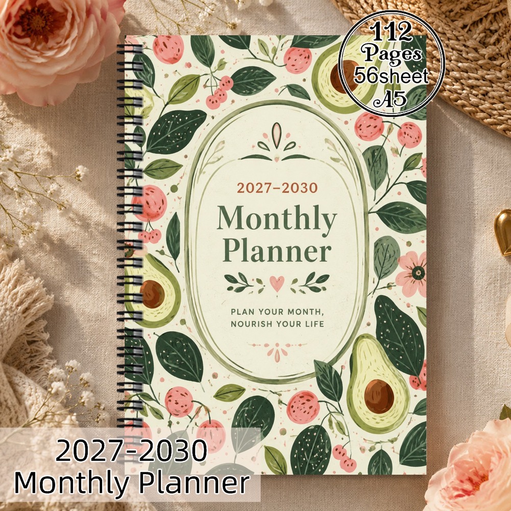1pc aesthetic monthly planner spiral notebook