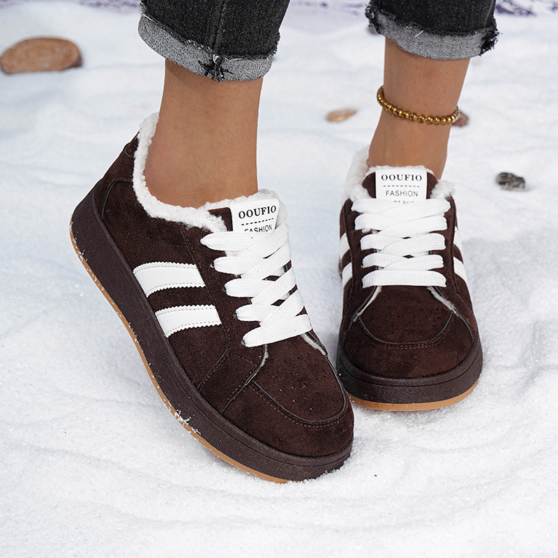 TEMU Women's Fleece-lined Shoes, , And Campus Wear, Comfortable And Fashionable, Women Shoes, Sneakers