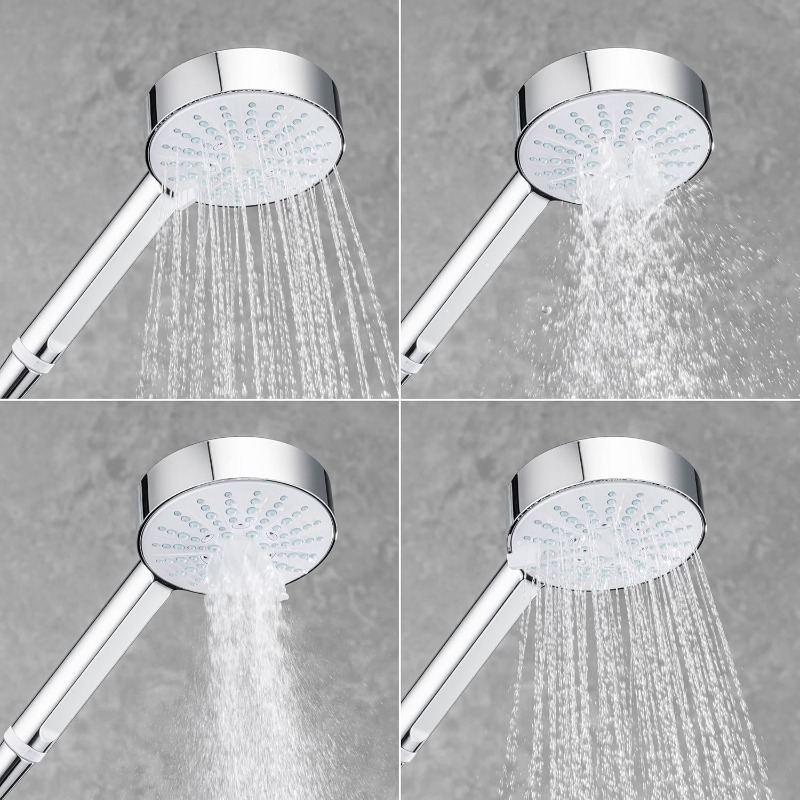 Modern Ceiling-Mounted 4-Spray Shower Head with Rain, Massage, Spa & Bidet Modes