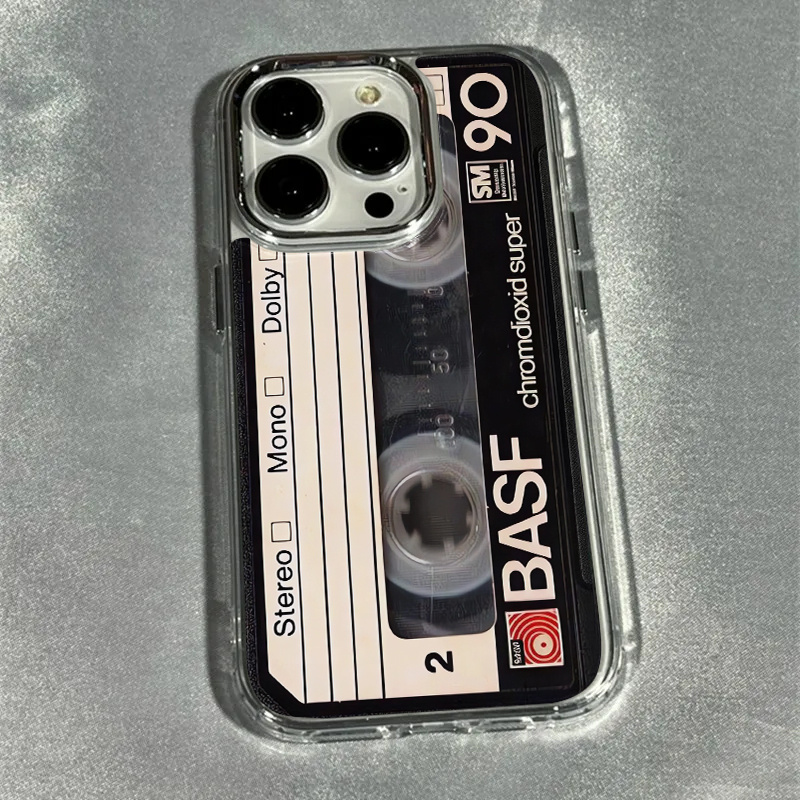 Phone Case: 1 Vintage Cassette Tape Photo Frame Soft Phone Case Compatible With Iphone 17 16 15 14 13 12 11 Pro Max Air 14 15 16e Plus Xs Xr X 8 7 Se 2020