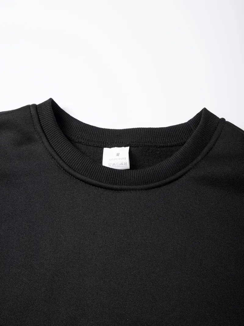 Heren Winter Sweatshirt - Dikke Warme Pullover Trui met EMPORIO Logo, Lange Mouw Ronde Hals Trui voor Dagelijks & Formele Outfits - Herfst/Winter Warmte