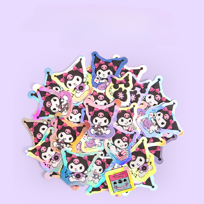 

30pcs Kuromi Cartoon Stickers, Waterproof & Glittery, In Vibrant Colors - Laptops, Guitars, Water Bottles, Refrigerators & More, Cute Tech Accessories