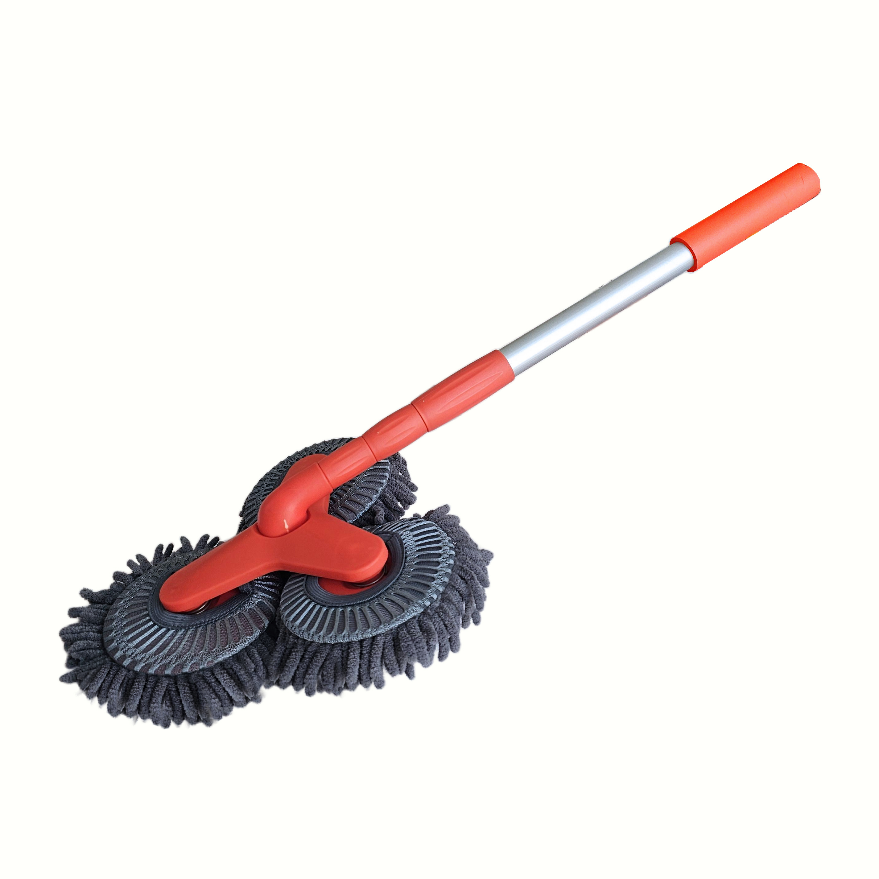 E-shop Neu aufgerüstetes Mikrofaser-Autowaschbürsten-Set mit langem Stiel, Chenille-Dreifach-Bürstenset, Staubwedel-Reinigungszubehör, langlebiges
