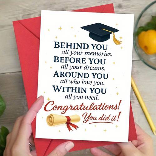 1 funny graduation card with envelope 2025 graduate cartoon design inspirational message vibrant mixed colors perfect gift for daughter son or friend milestone celebration design elegant academic