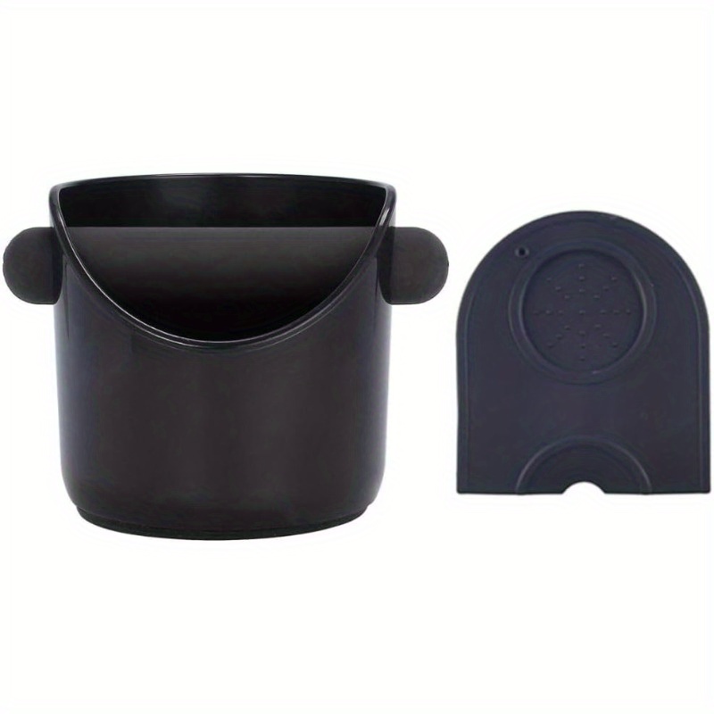 Image of Set Of 2pcs Coffee Knock Bucket Box, Espresso Tamper Mat Coffee Tamping, Silicone Coffee Tamper Mat, Removable Knock Bar And Anti-slip Base For Home Tools