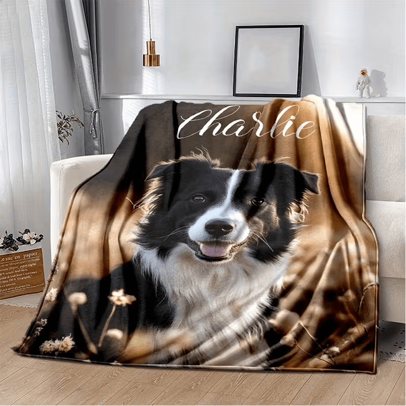 TEMU [custom] Picture Custom Blanket Office Bedroom Soft Blanket Blanket Christmas Decoration Gift
