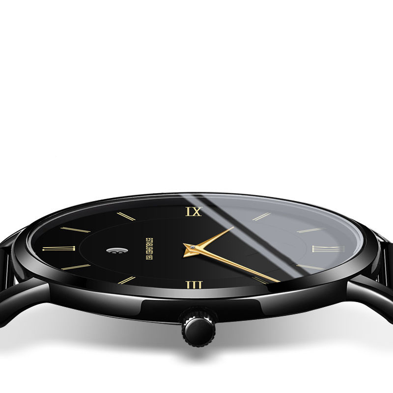 TEMU Men's Luxury Watch, Smooth Dial Design And Elegant Stainless Steel Strap, , Perfect Gift For Him Watch Gift Box Set, Without Battery