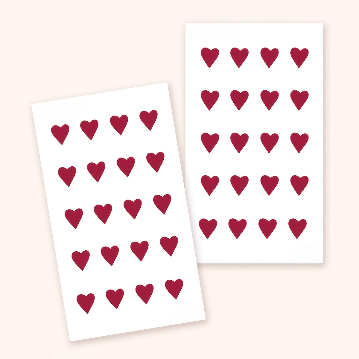 2pcs Temporary Waterproof Tattoo Stickers, Red Heart Pattern, Y2k Style, Festive, Finger Ear Lobe Shoulder Neck Clavicle Back Small Body Area Decals, Oblong Shape