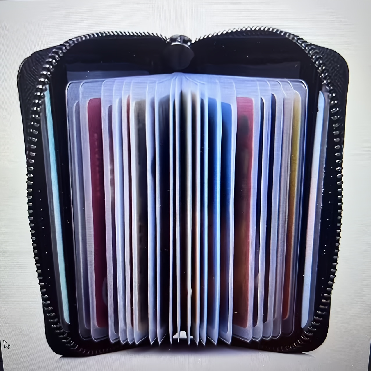 E-shop Herren Ultra-Dünne RFID Anti-Diebstahl Geldbörse mit Reißverschluss - Multifunktionaler Visitenkartenhalter, Sichere Reisedokumenten-Organizer,