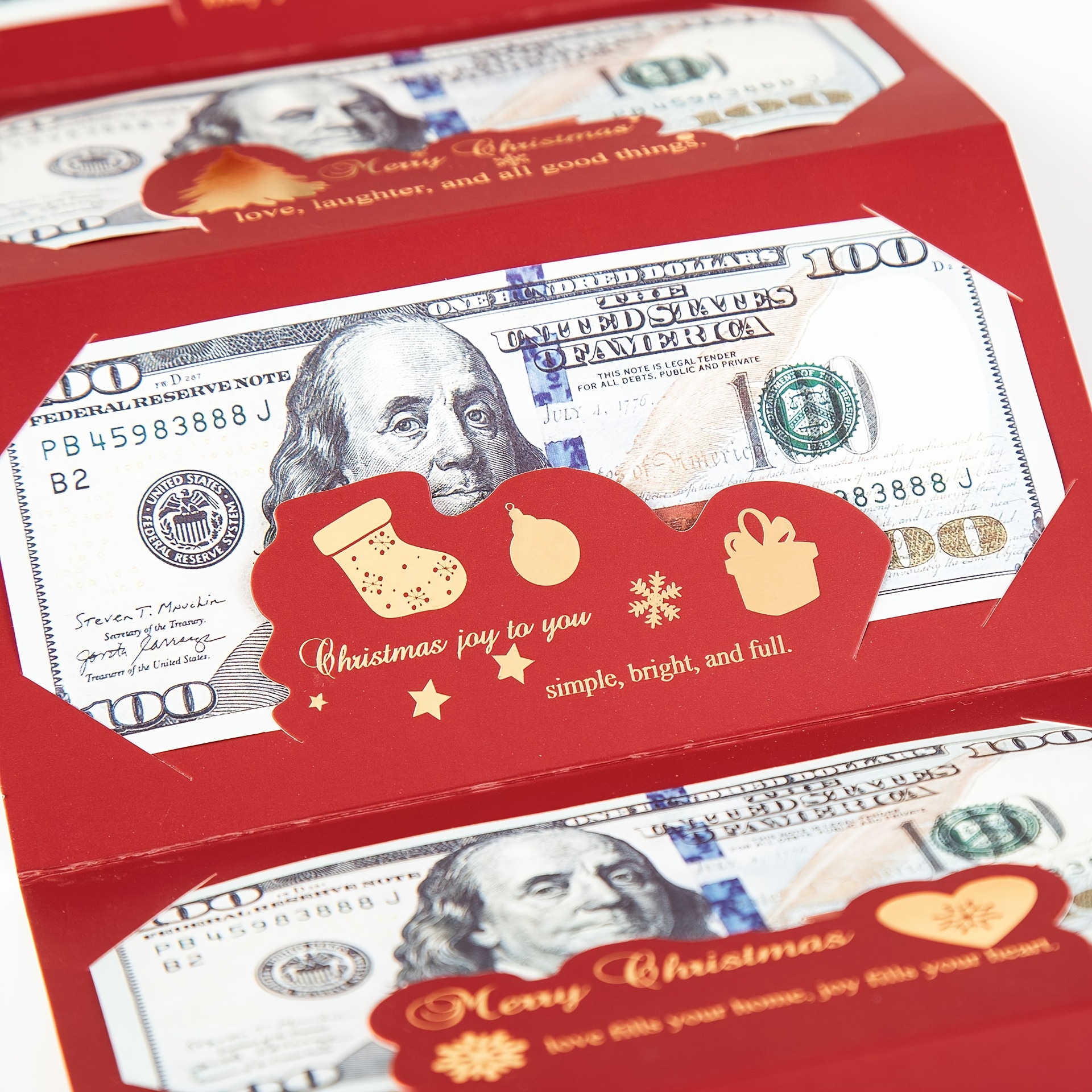 creative folding red envelope with santa claus card slot christmas new year gift bag suitable for parties and decorations christmas gift box small gift box gift box packaging lidded gift box holiday gift packaging Product details 4