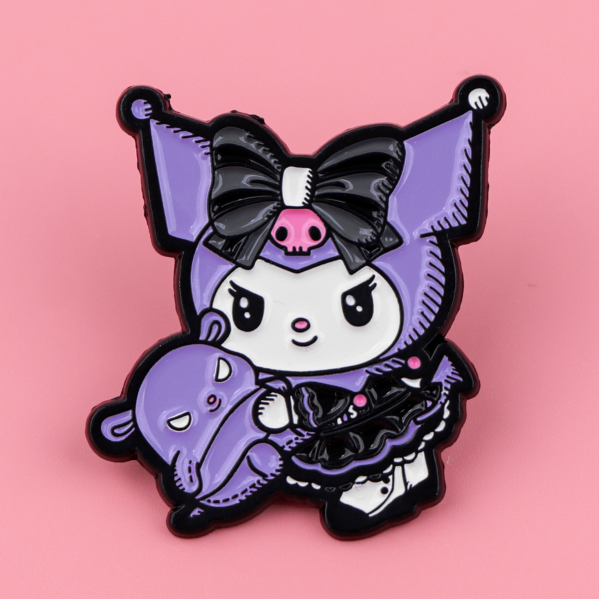 

Sanrio Kuromi Lapel Enamel Pins And Brooches Badge Pins For Backpacks Bags Backpack Cool Decoration Friend For Gifts 1pc