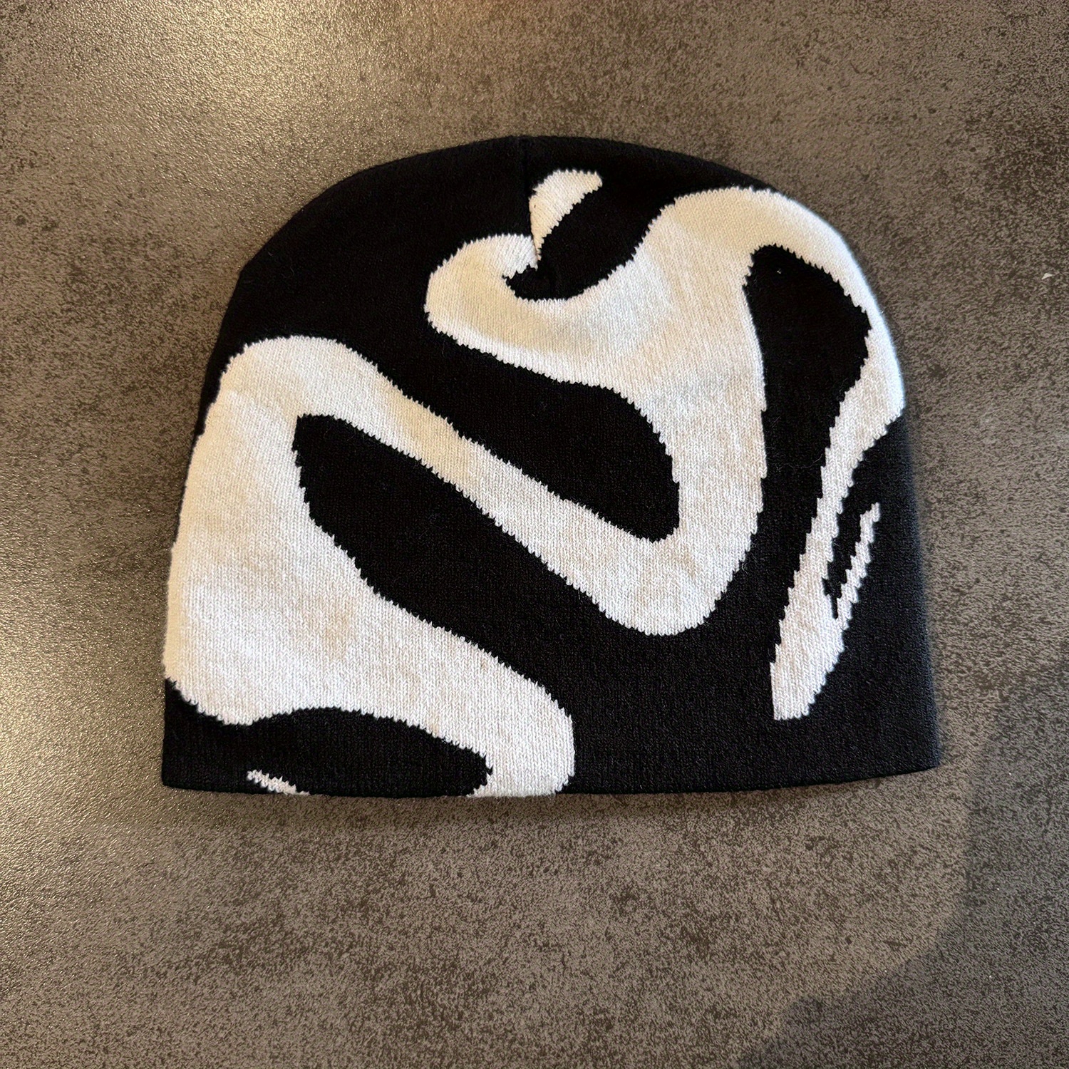 Trendy Women's And Men's Halloween Beanie | Abstract Swirl Gothic Street Hat