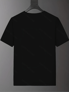 mens casual short sleeve t shirt with print white black graphic tee breathable round neck top for sports casual attire leisure clothing durable fabric