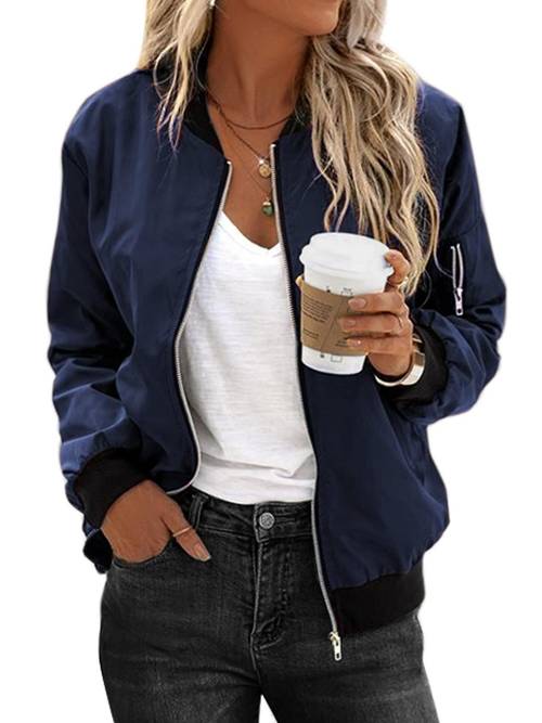 womens jacket casual floral pattern zip up coat with long sleeve loose fit for women fall street outfits lightweight breathable with pockets