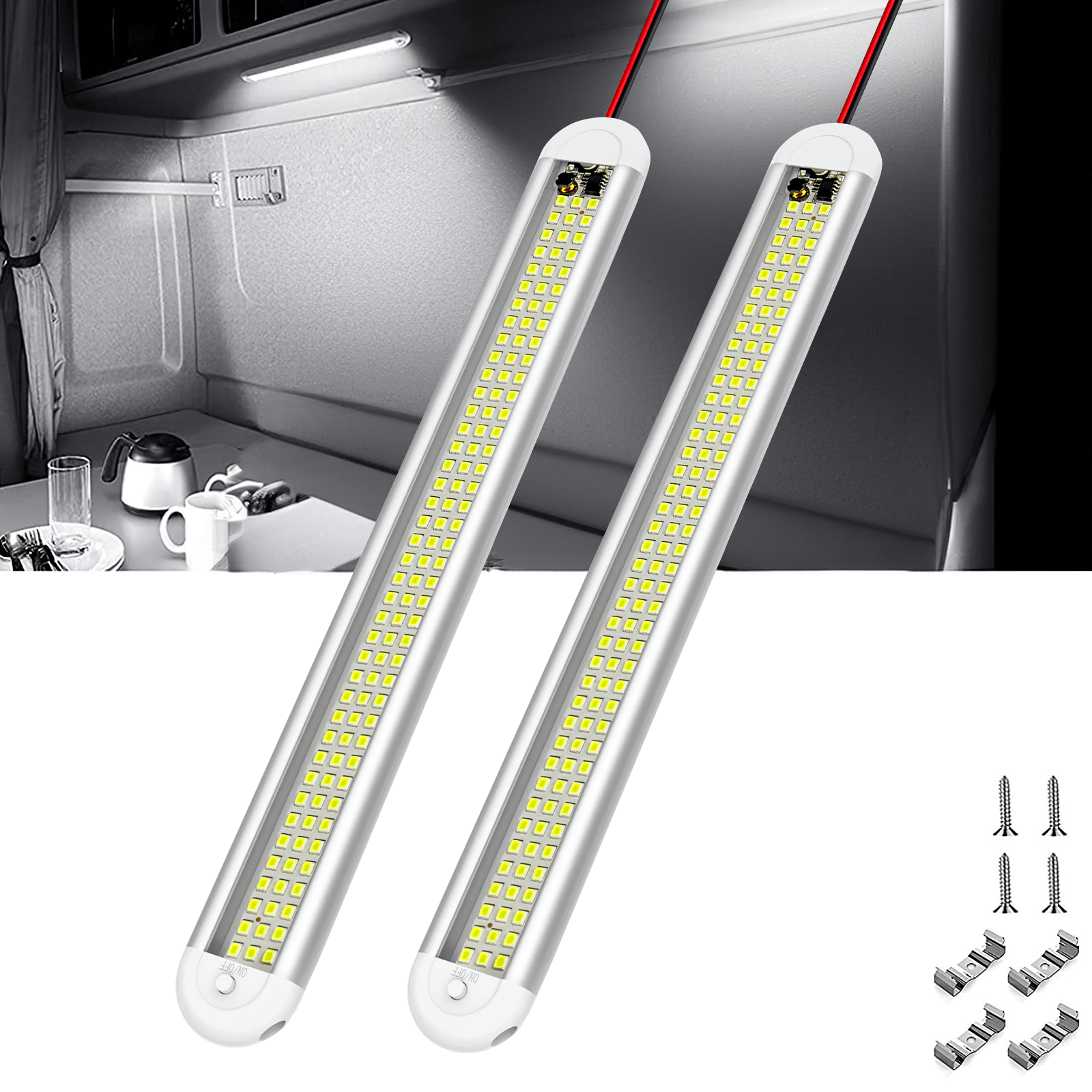 TEMU [multi-scene Applicable] 1500 12v Led Interior Light, And Wiring, Suitable For Rv, Yacht, , Tractor, And Durable, Enhancing Car Interior
