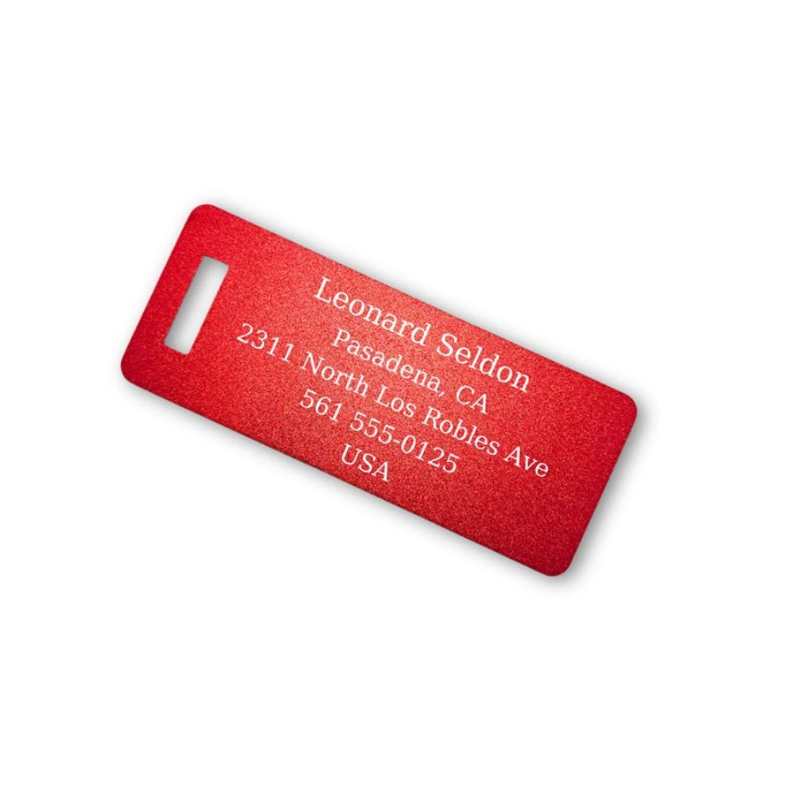 TEMU 1pc, Engraved Aluminum Tag, Personalized Metal Luggage Tag, Travel Gift, Dog Tag, Bag Id, Logos, Suitcase Tag, Backpack Tag, Bag Tag, Cat Tag