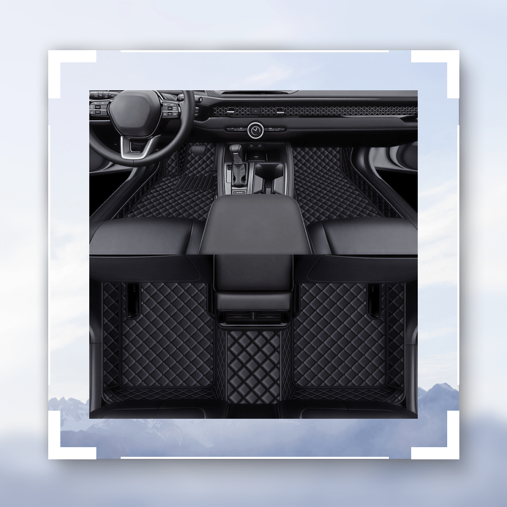 TEMU Car Floor Mat Set For Ford , Pu Leather, 360 Degree High Design, Durable Car Carpet, Modern Interior Accessories, All Season Protection