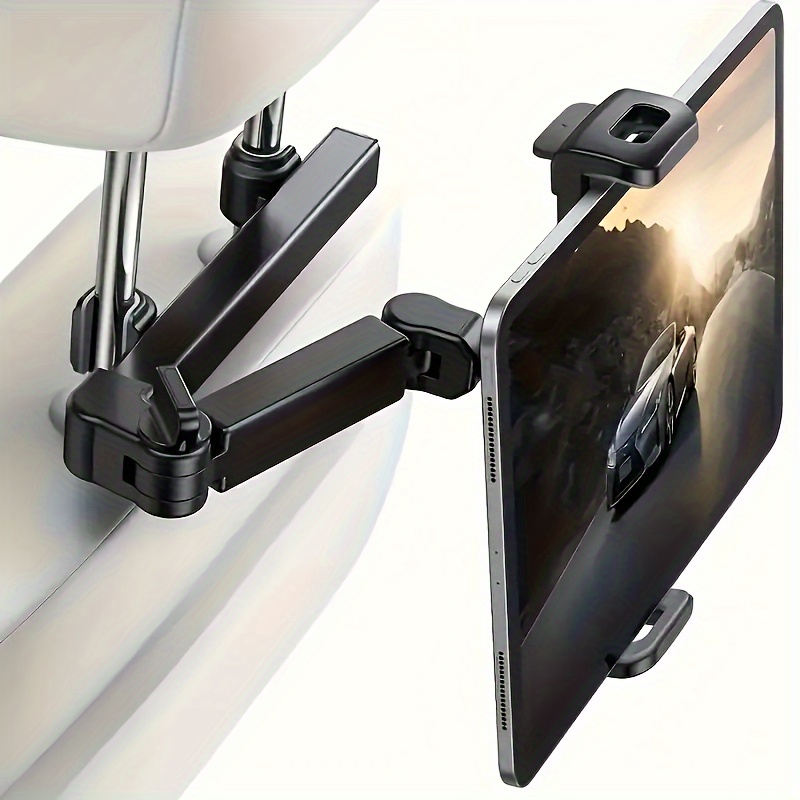 Car Headrest Tablet Holder, Compatible 11.94-32.77cm, Adjustable, Suitable For Road Trips