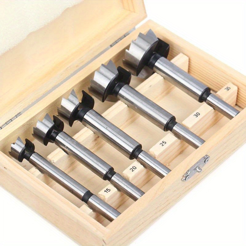 5pcs 15/ 20/ 25/ 30/ Drill Bit Set Woodworking Self Centering Cutter Tools