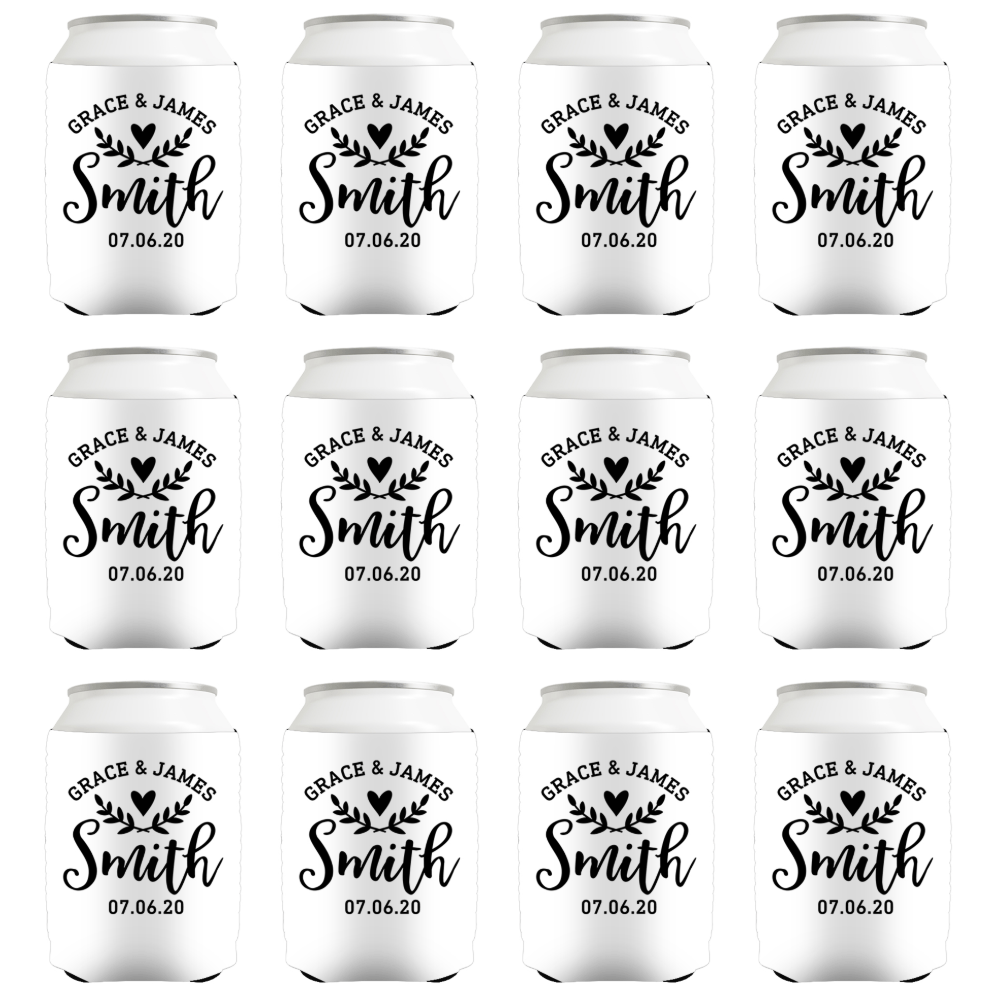 TEMU 6/12pcs Custom Beer Can Sleeves Personalized Name Bridal Shower Cooler Bags For Cans Wedding Celebration Party Decorations, Bachelorette Party