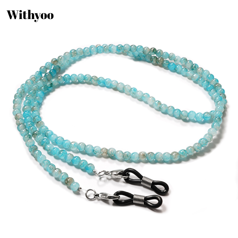 TEMU A Colorful Beaded Chain For Glasses, Featuring An Anti-loss Hanging Strap And , Ideal For Everyday Use With Masks And Eyewear