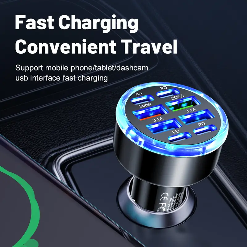 1pc high in1 multi charger with qc3 0 and pd multiple protection features phone charger car adapter car plug support super fast charging for all your devices charging needs details 2