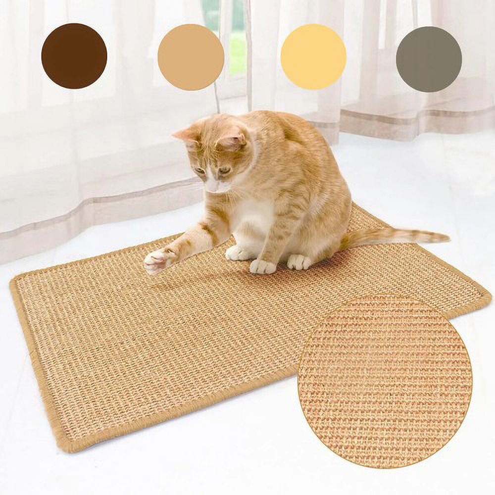 Image of 2-pack Sisal Cat Scratcher Mats, Wall-mounted Vertical Scratching Pads For Cats, Durable Wear-resistant Scratch Boards For Furniture Protection - Non-shedding