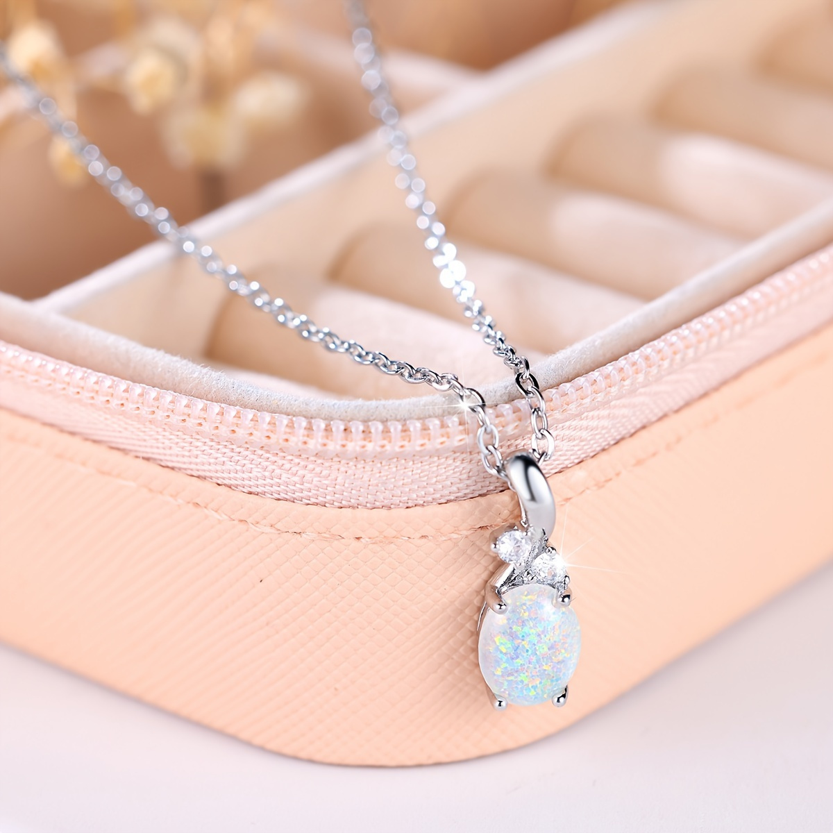Water Drop Opal Pendant Necklace