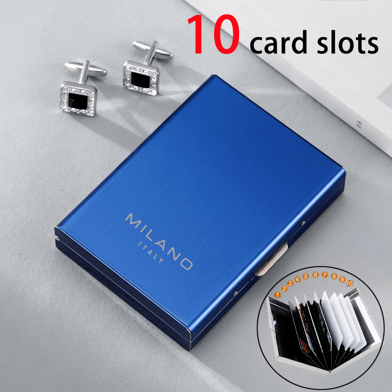 TEMU Easy Letter Print Decor Unisex Card Holder | Wallet, Card Case, Secure Slots | Rfid Anti-theft Wallet - Multi-compartment Design - Compact And