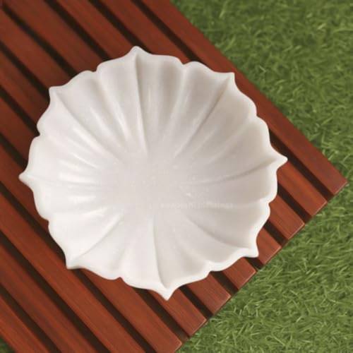 handcrafted marble for lotus bowl decor bowl fruit bowl vintage ring dish decorative flower dish housewarming gifts wedding gifts 7 inches