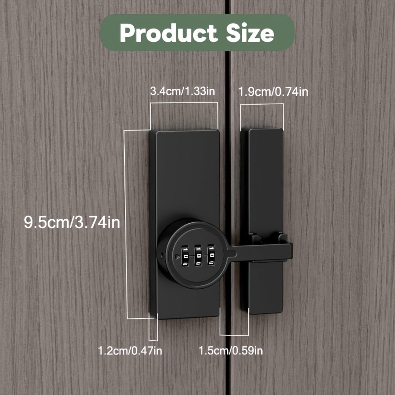 Keyless Punch-Free Door Lock with 3-Digit Combination