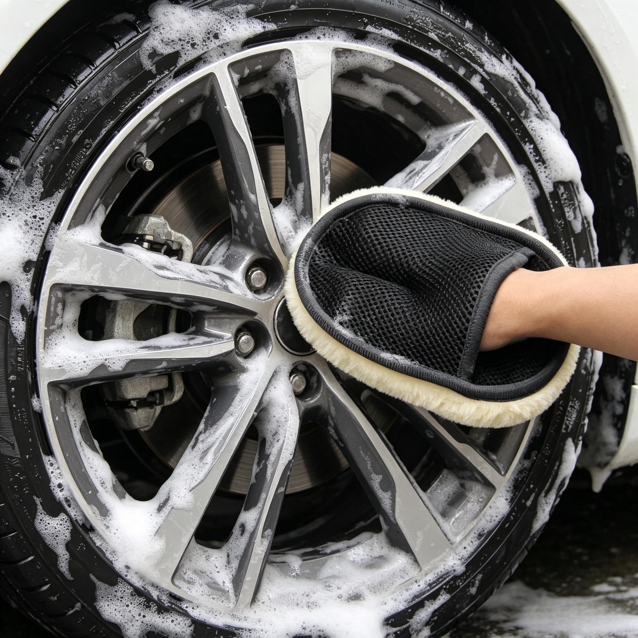 3pcs Set, (2pcs Soft Microfiber Car Cleaning Gloves And 1pc Car... product image 7