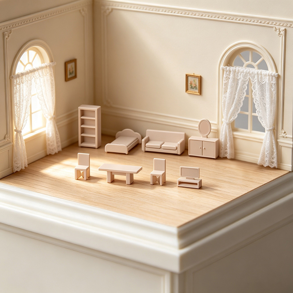 TEMU Niche Elegant Miniature Indoor Furniture Series, Room Decorations, Photography Props, Display Cabinet Decorative Miniatures, Architectural