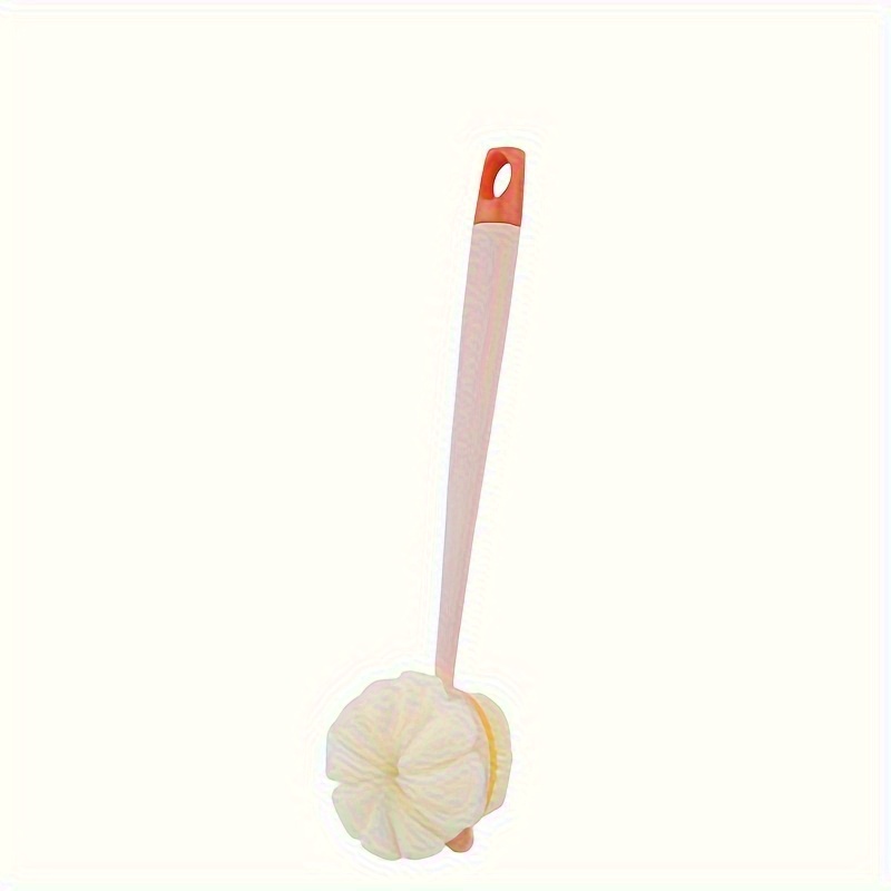 long handled double sided bath brush non electric exfoliating massage back scrubber and loofah sponge suitable for men and women light beige cleaning and exfoliating tool essential bathroom supplies and accessories suitable for   Product details 4