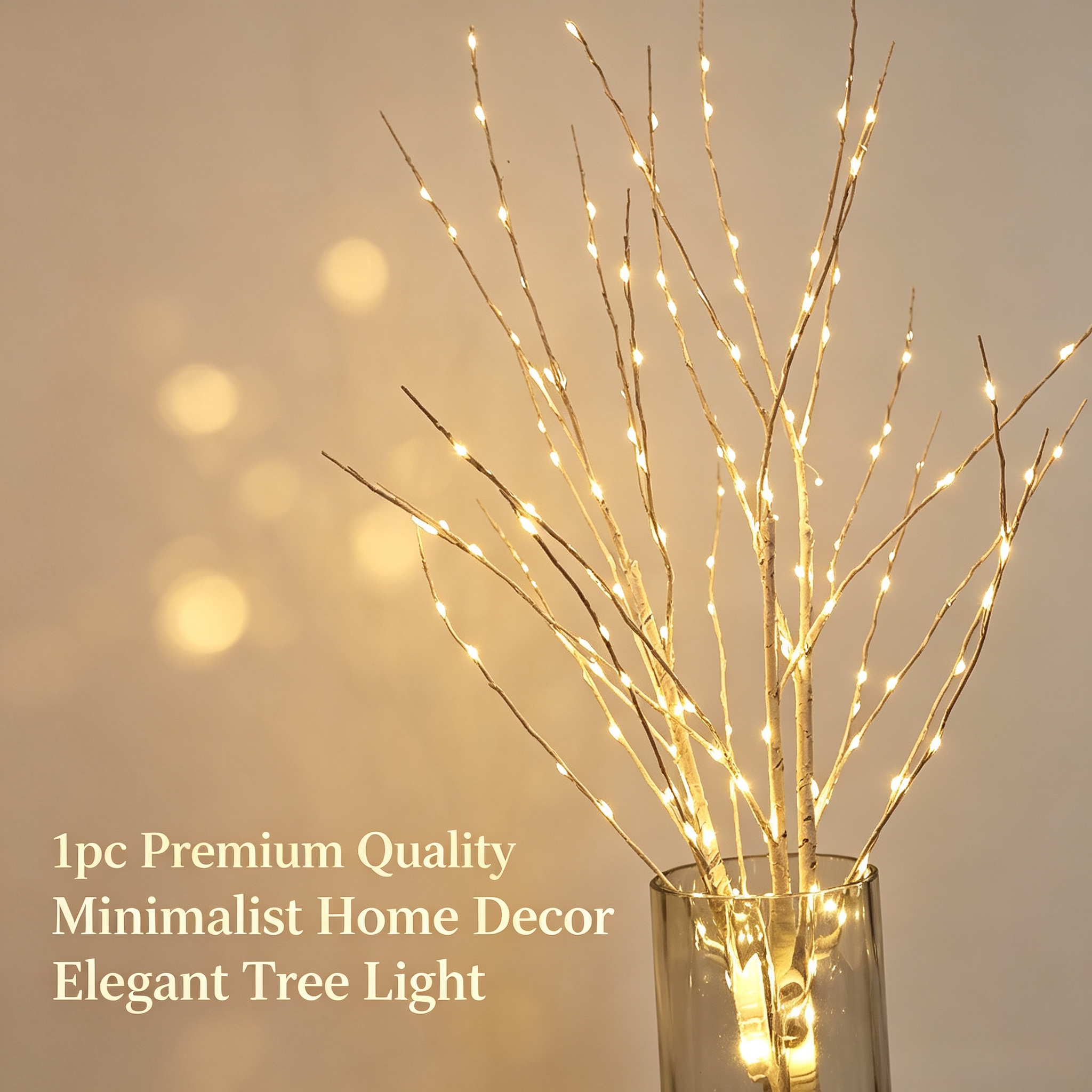 TEMU Glowing Birch Branch Decorative Light, Simulated Artificial Branches, Battery-powered, Suitable For Indoor/outdoor Christmas, Weddings, Parties,
