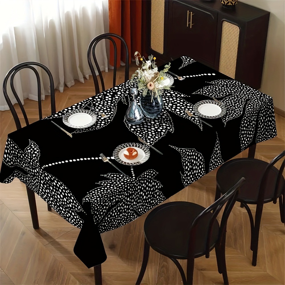 213 Cm Runde Einweg-Tischdecke Aus Kunststoff – 4er Pack, Wasserdicht, Schwarz, Für Party & Catering