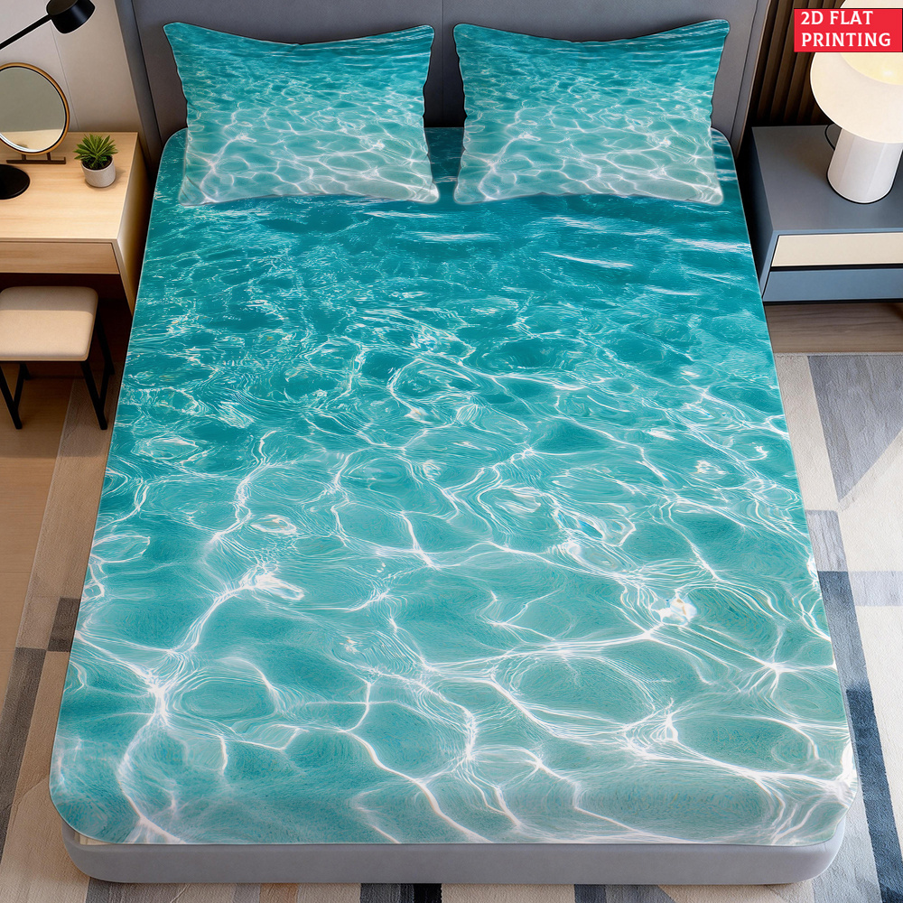 TEMU Set /3 pezzi biancheria da letto con ' adatta per la decorazione della camera da letto - Lenzuola e federe moderne minimaliste a tema , lenzuolo