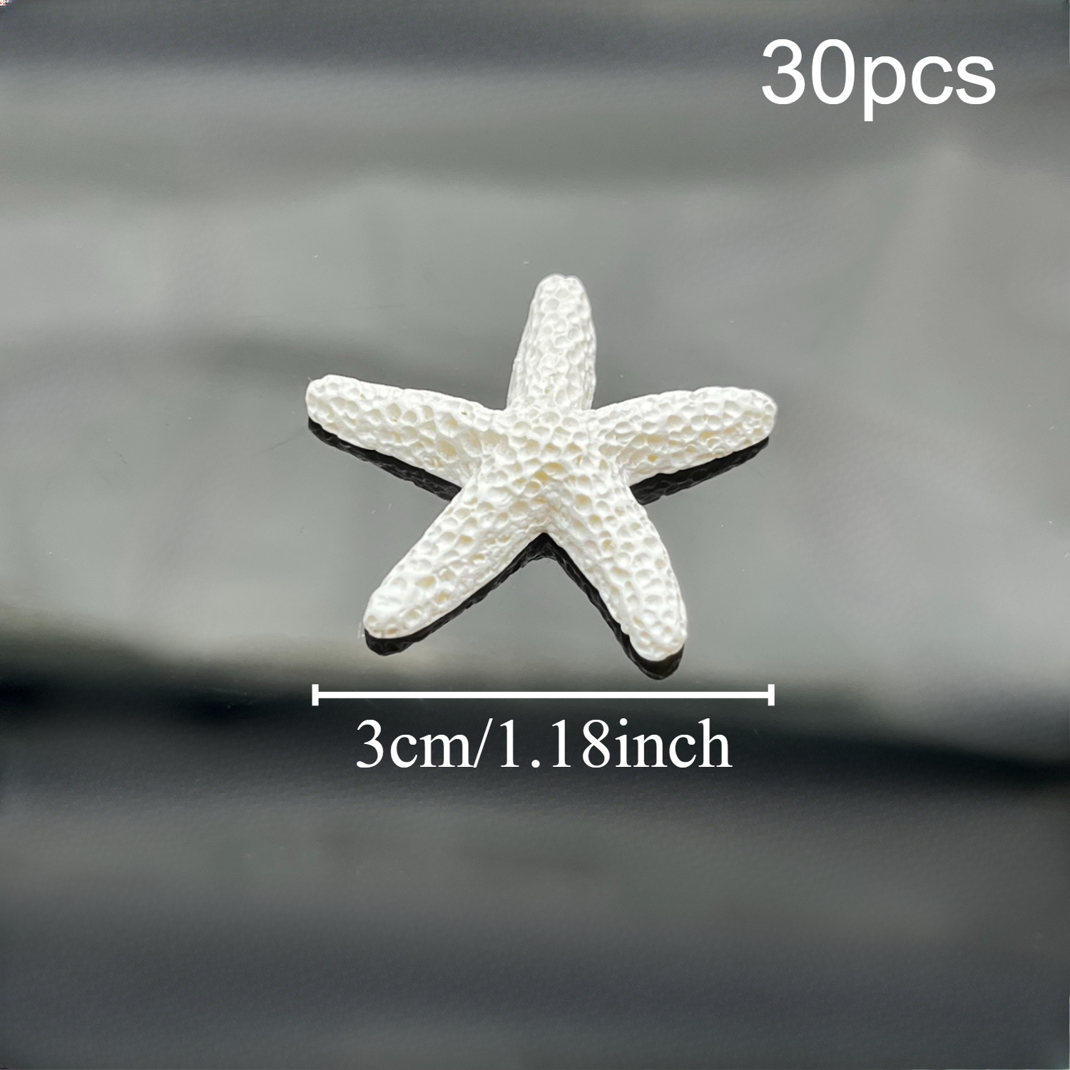 30pcs Resin Starfish Ornaments, 1.18inch Starfish, Suitable For Wedding, Holiday Decorations, Home Decoration And Handmade Projects