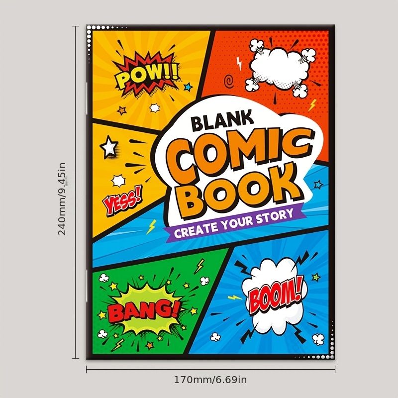 Image of Stitched-style Hand-drawn Comic Drawing Book, Blank Comic Doodle Sketchbook, Adult Stress-relief Drawing Practice Book. Complete The Drawings To Create A . 32 Pages Of Stitched- Blank Pages