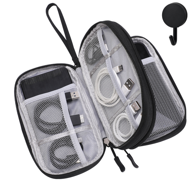 TEMU Travel Organizer Bag, Multi-pocket Storage Pouch For Toiletries, Cosmetics, Additions, And Electronic Cables