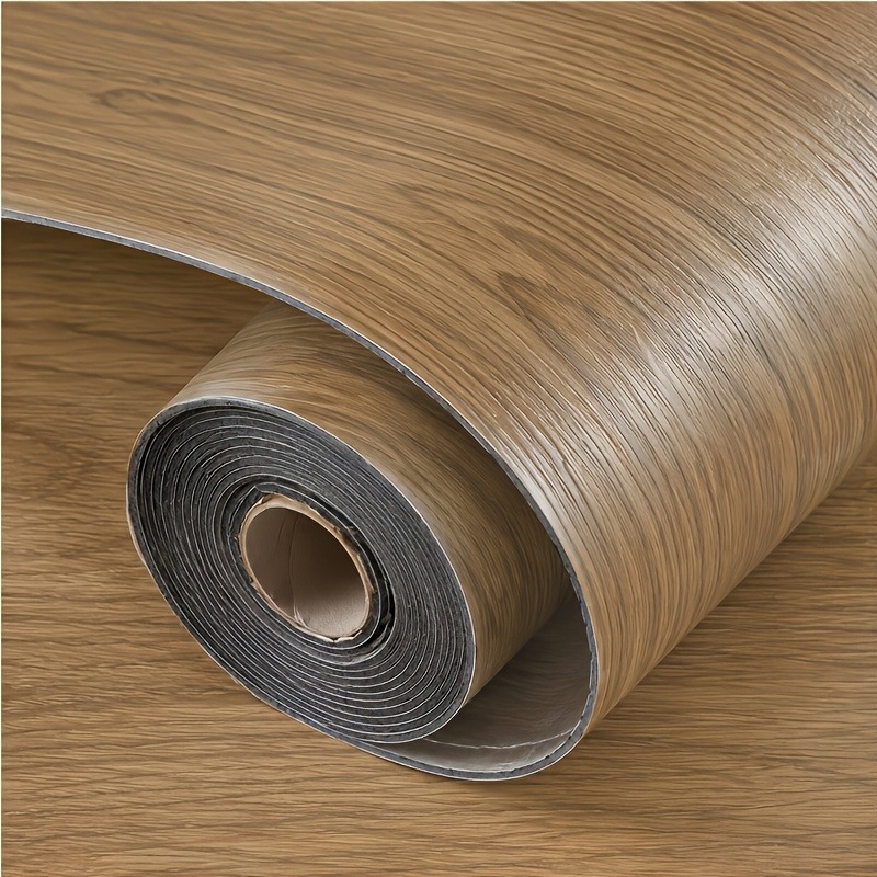 TEMU Peel And Stick Vinyl Flooring Suitable For Floors, Walls, - Waterproof Self-adhesive Waterproof Pvc Tiles With Retro Wood Grain, Thickened